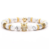 Trendy Crown BD-1001S Charm Bracelet Women Men Stone Bead Bracelet